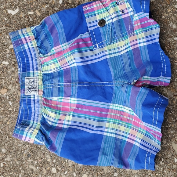 Polo Ralph Lauren Plaid Boys Swim Trunks 18 months Baby - Picture 6 of 7